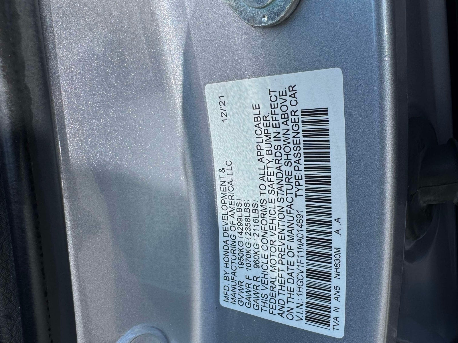 2022 Honda Accord LX