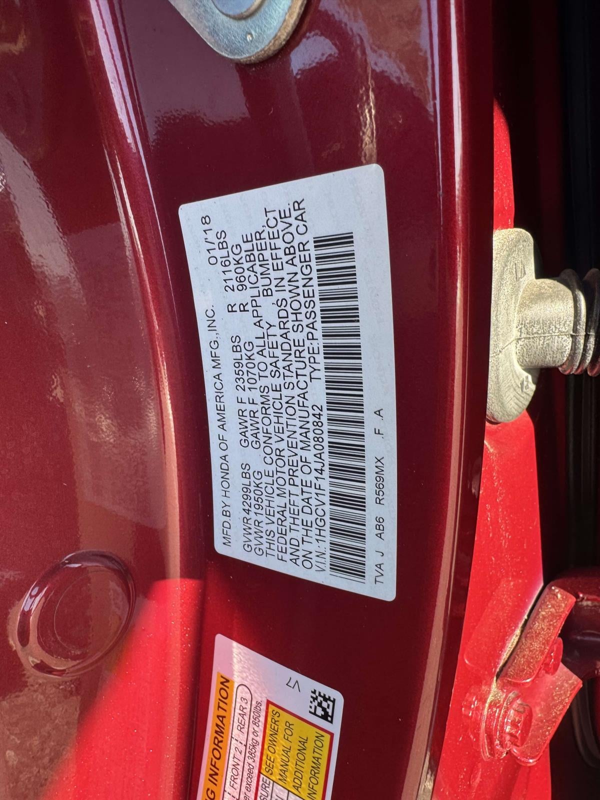 2018 Honda Accord LX