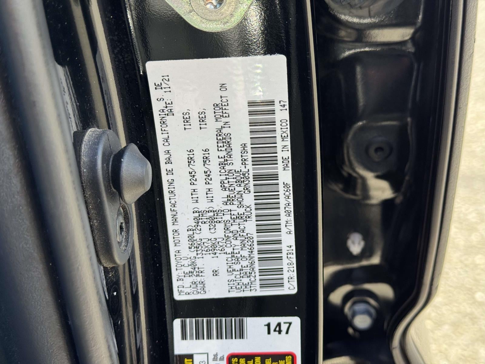 2022 Toyota Tacoma SR V6