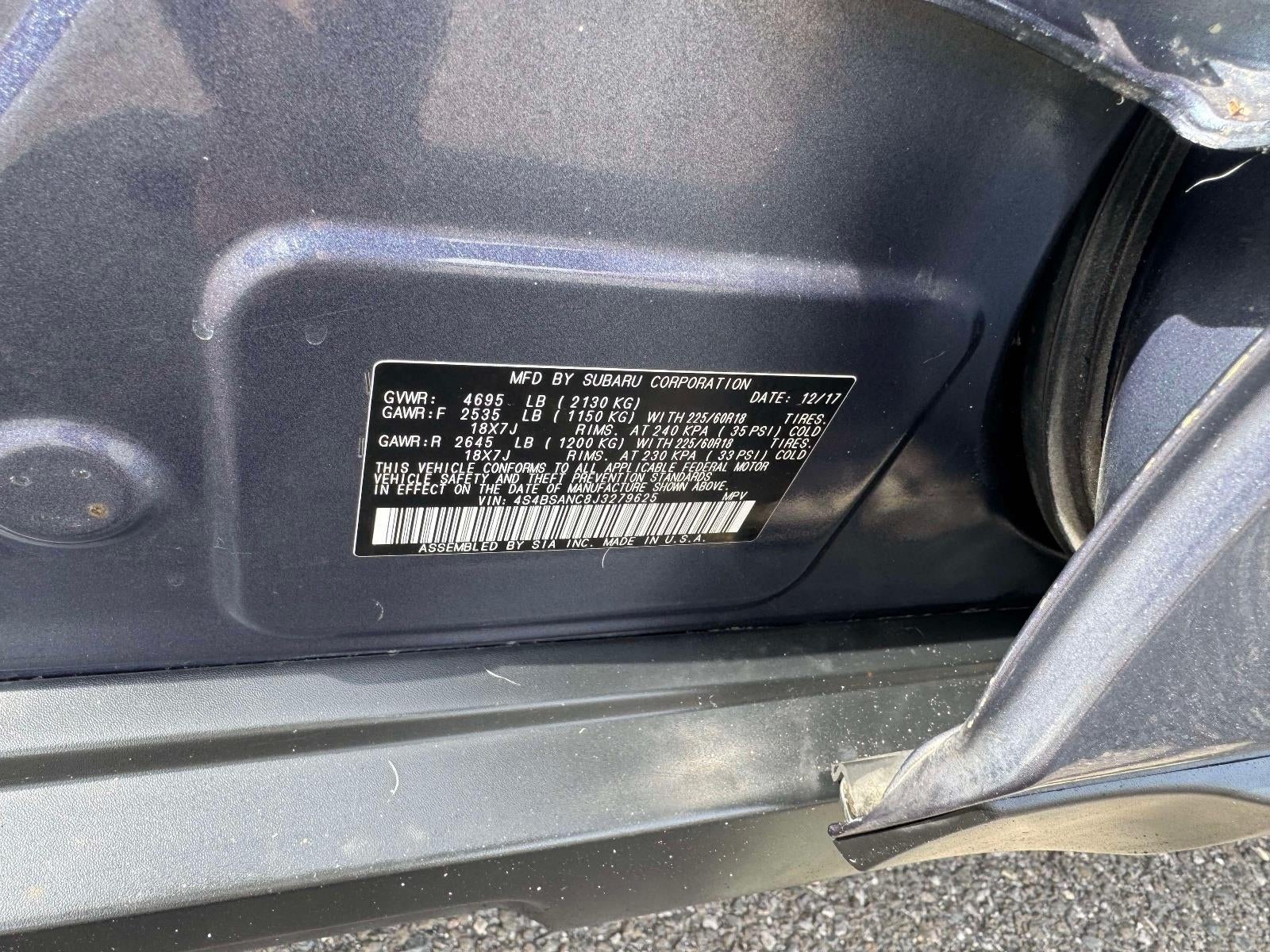 2018 Subaru Outback 2.5i Limited