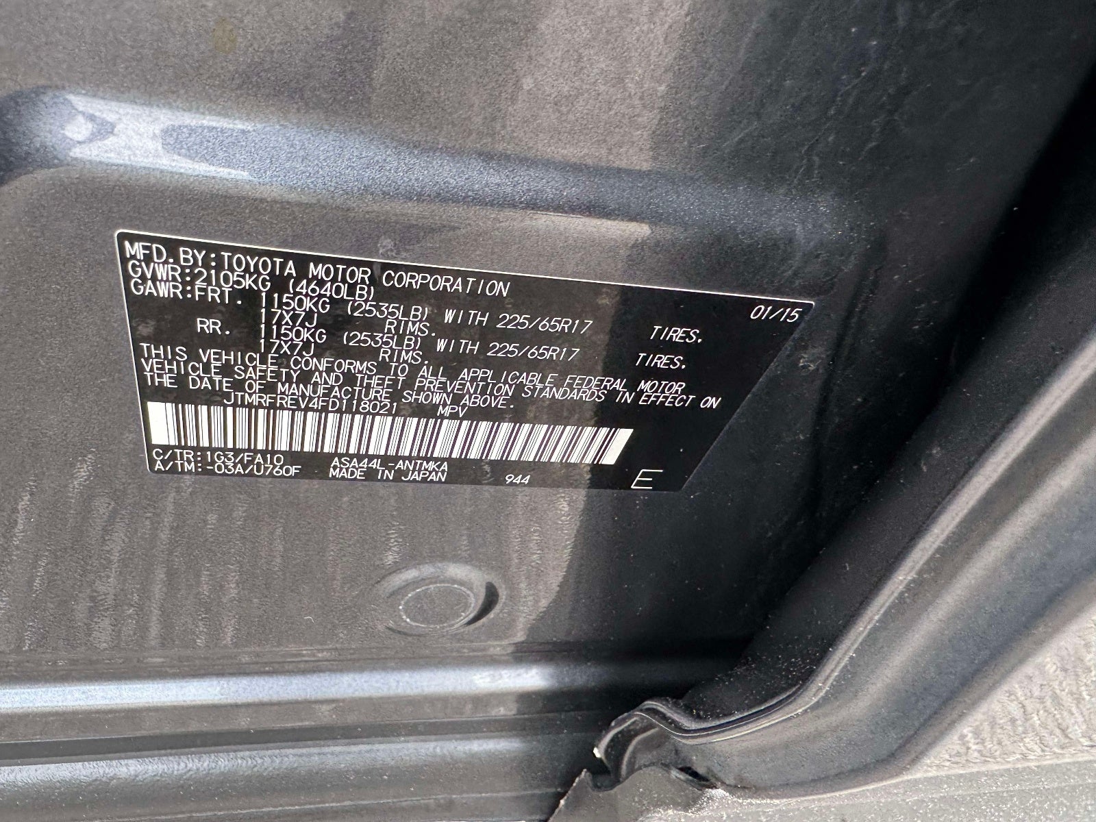 2015 Toyota RAV4 XLE