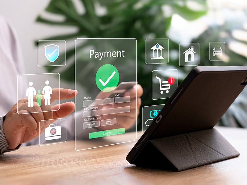 A person Choosing a virtual Payment options